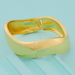 Kushal's Fashion Jewellery Yellow Gold Locking System Trendy Kada for Women-image-93