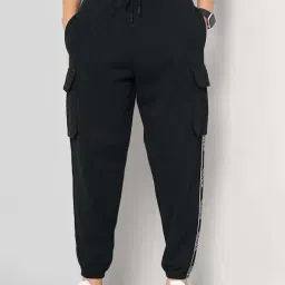 celio celio* Black Regular Fit Printed Cotton Joggers-picture-40