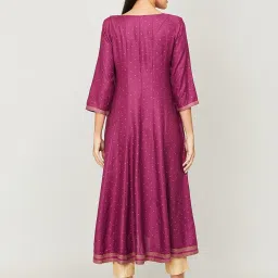 Melange by Lifestyle Purple Printed A Line Kurta image 2
