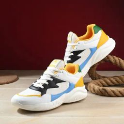 OFF LIMITS Unisex ROGER UNI White, Yellow & Black Running Shoes-picture-47