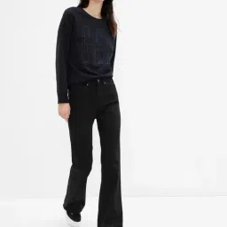 GAP Black Solid Bootcut Jeans image 3