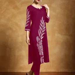 Varanga Maroon Embroidered Kurti image 3