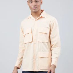 Bene Kleed Peach Relaxed Fit Cotton Shirt-picture-13