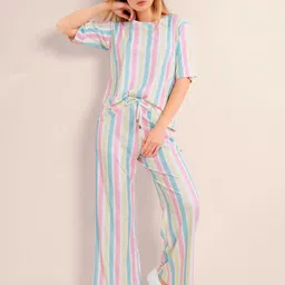L&M Leisure and Moods Striped Top & Palazzo Co-ords-image-27