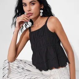 AKKRITI BY PANTALOONS Women Shoulder Straps Crop Top-image-53