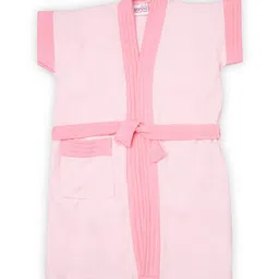 BUMZEE Half Sleeves Bath Robe - Pink-picture-38
