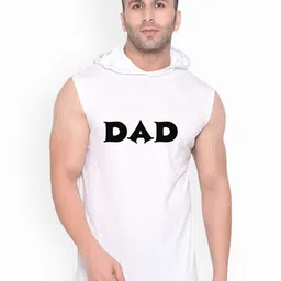 FABSTIEVE Typography Printed Sleeveless Hooded Cotton Gym Vest-image-11