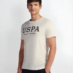 U.S. Polo Assn. Denim Co. Men Typography Printed Round Neck Cotton Slim Fit T-Shirt image 5