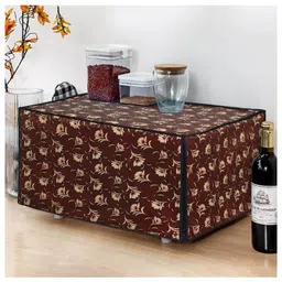 Dream care Floral Brown Printed Microwave Oven Cover for IFB 20BC4 20 Litre 1200 Watt Convection Microwave Oven (Beige Brown) image 2