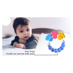 Fantasy India Silicone Squeezy Food Feeder Bottle With Spoon & Rattle Teether - Pink image 3