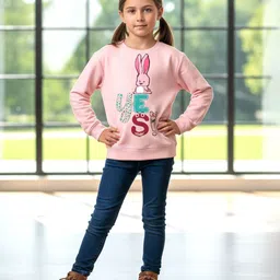 Naughty Ninos Girls Printed Hooded Sweatshirt-image-90