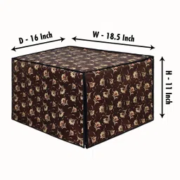 Dream care Floral Brown Printed Microwave Oven Cover for IFB 20BC4 20 Litre 1200 Watt Convection Microwave Oven (Beige Brown) image 4