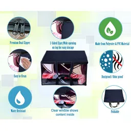 Stylista Blue & Black 2 Pieces Water Resistant Zippered Multi-Utility Organisers image 4