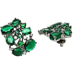 KARATCART Silver-Plated AD Contemporary Studs image 3