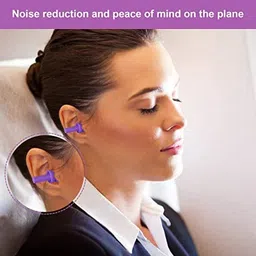 james international Ear Plugs for Sleeping Noise Cancelling Reusable Silicone Earplugs for Sleeping, Shooting, Swimming, Study, Work, Travel, Suitable for Kids and Adults(3 Pair) Purple image 5