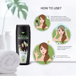 Nisha Healthy & Shiny Strong Beautiful Hair Avocado & Brahmi Oils Shampoo 650 ml image 4