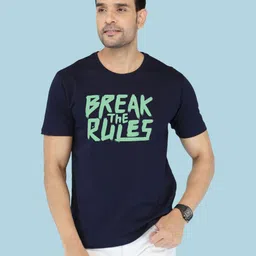 NOBLE HUSTLE Men Printed Slim Fit Pure Cotton T-shirt-picture-28