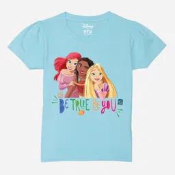 Wear Your Mind Girls Printed Puff Sleeves Pure Cotton T-shirt-picture-45