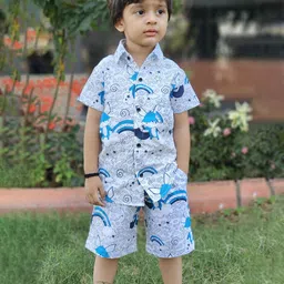 Emblica Unisex Kids Printed Shirt with Shorts-image-82