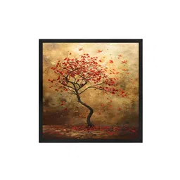999Store Pink & Brown Tree Printed Canvas Wall Art image 4