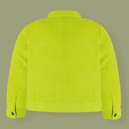 Cherry Crumble Unisex Spread Collar Self Design Lightweight Denim Jacket image 4