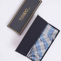 Tossido Men Woven Design Cravat & Pocket Square Accessory Gift-picture-19
