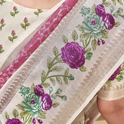 Zenophily Floral Printed Saree image 4