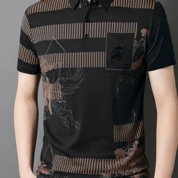 zebu Men 2 Printed Polo Collar Pockets T-shirt-picture-29