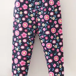 Kookie Kids Full Length Leggings Floral Print - Navy-image-54