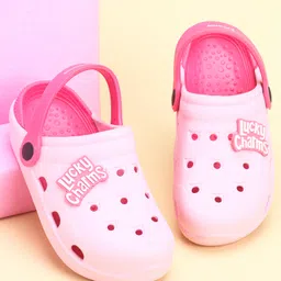 Pine Kids Clogs Text Patch - Light Pink Fuchsia-image-1