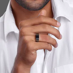 GIVA Men 925 Sterling Silver Stone-Studded Finger Ring image 4
