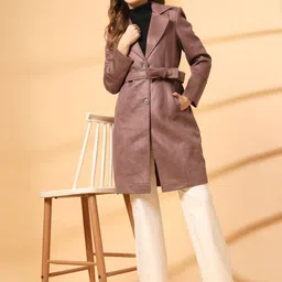 The Roadster Lifestyle Co Wool Single-Breasted Notched Lapel Collar Overcoat image 2