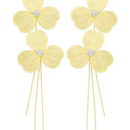 MEENAZ Floral Drop Earrings image 4