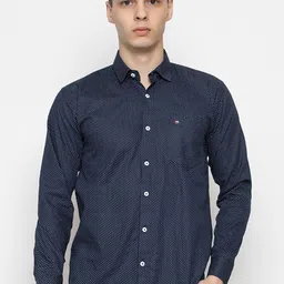 MODERNITY Men Comfort Slim Fit Micro Ditsy Printed Spread Collar Cotton Casual Shirt-image-33