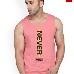 SLOWLORIS Pack Of 2 Printed Round Neck Sleeveless Bio-Wash Cotton Gym Vests-picture-25