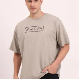 STICHRICH Men Typography Printed Drop-Shoulder Sleeves Bio Finish T-shirt-picture-23