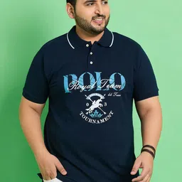 bigbanana Plus Size Printed Polo Collar Cotton Bio Finish T-shirt-picture-30