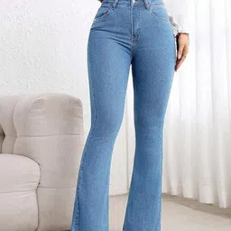 BAESD Women Bootcut High-Rise Stretchable Jeans image 2