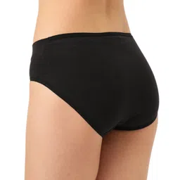 Inner Sense Pack Of 3 Organic Cotton Antimicrobial Maternity Panties - Black image 3