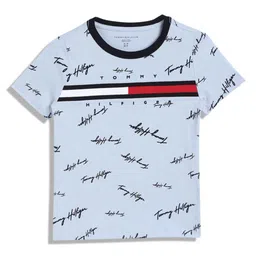 Tommy Hilfiger Boys Typography Printed Round Neck Cotton T-shirt-picture-33