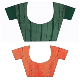 SHAIBO SAREE Checked Silk Cotton Handloom Uppada Saree image 3