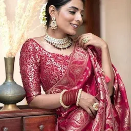 Okom Woven Design Art Silk Banarasi Saree image 5