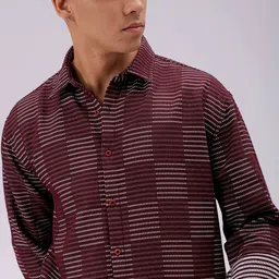 The Indian Garage Co Men Spread Collar Abstract Printed Cotton Relaxed Fit Casual Shirt-picture-17