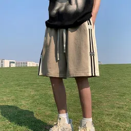 KPOP Men Striped Technology Shorts-picture-31