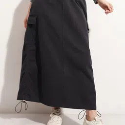 Street By Tokyo Talkies Cotton Straight Maxi Skirt-picture-2