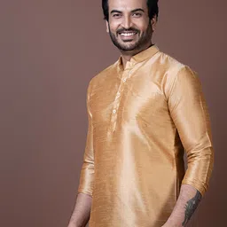 DEVOILER Men Solid Festive Straight Kurta image 5