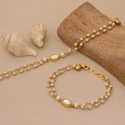 Ruby Raang Gold-Plated Kundan Anklet-picture-40