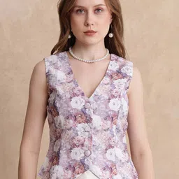 RAREISM Women Floral Print Cotton Shirt Style Top-picture-34
