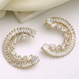 Bohey by KARATCART Contemporary Half Hoop Earrings-picture-10