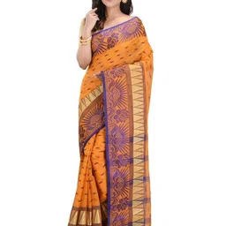RAJ SAREE HOUSE Woven Design Pure Cotton Jamdani Saree-picture-22